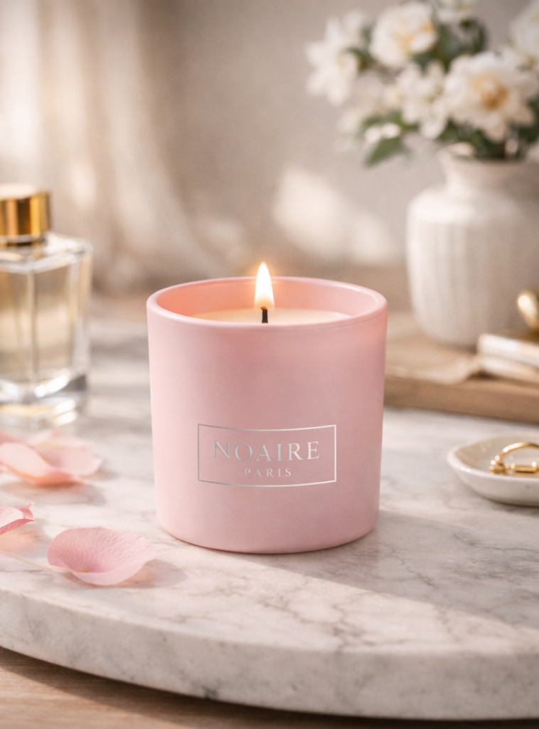 NOAIRE VOYAGE - Luxe geurkaars | roze mat