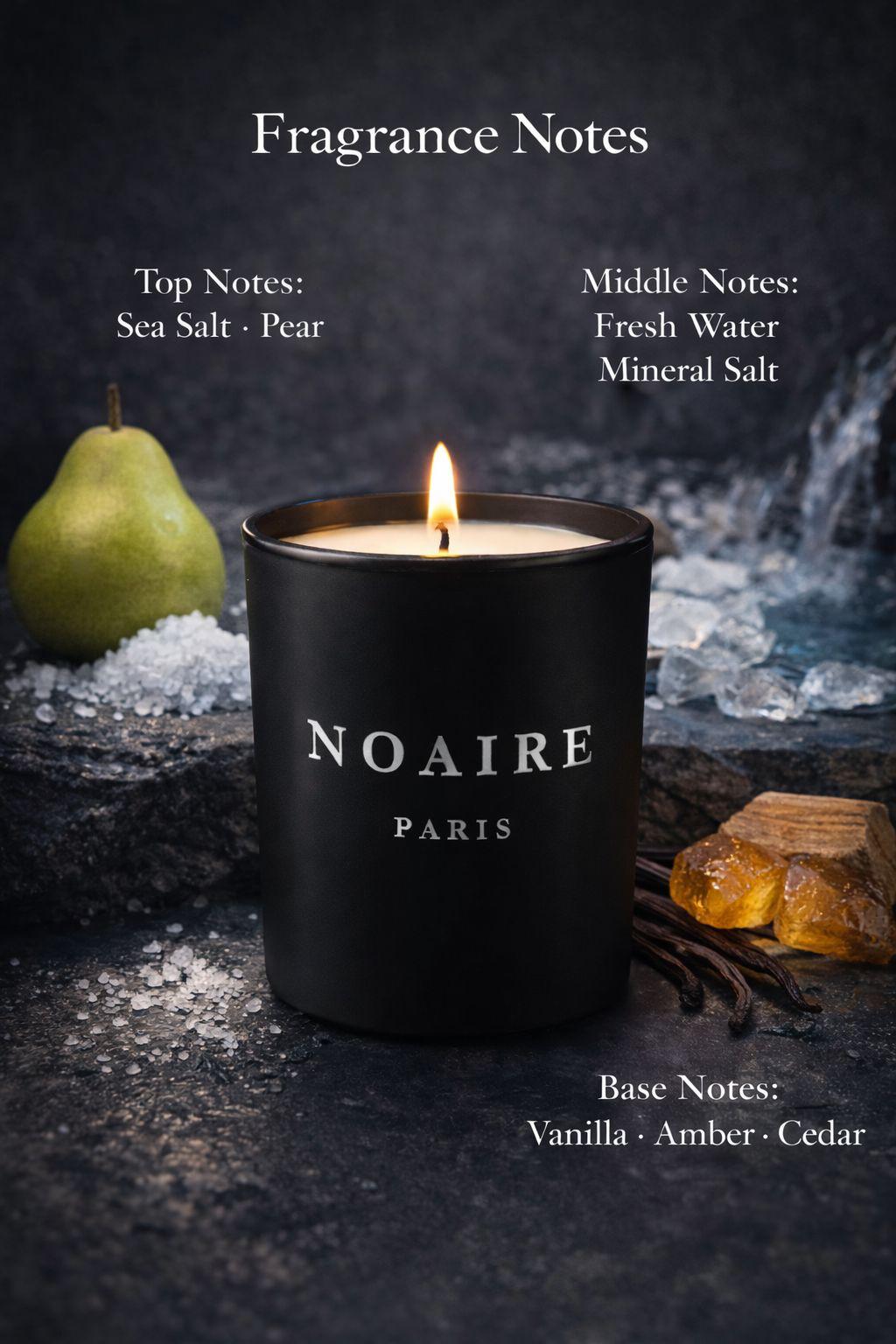 NOAIRE CÉLESTE - Luxe geurkaars | zwart mat