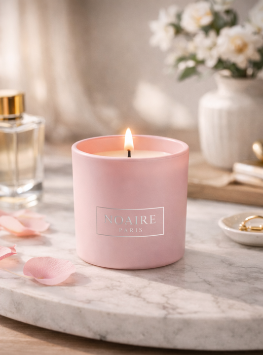 NOAIRE MINUIT - Luxe geurkaars | roze mat